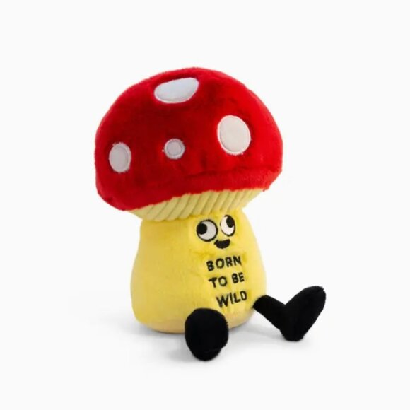PUNCHKINS "Born To Be Wild"  Plushie Stuffed Toy Mushroom - Picture 1 of 1